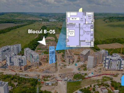 Apartament cu 1 cameră și living, în prima etapă | Cartierul Cluj