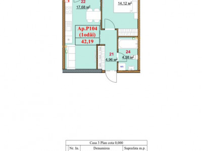 Apartament în rate de la dezvoltator! Durlești Residence, 1 cameră, 42,13 mp.