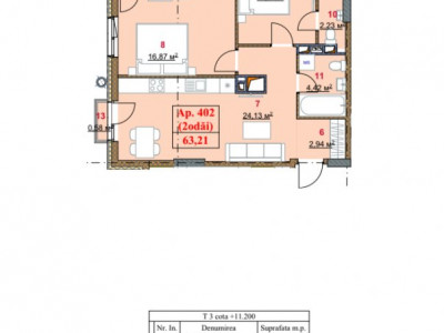 Apartament în rate de la dezvoltator! Durlești Residence, 2 camere, 63,21 mp.