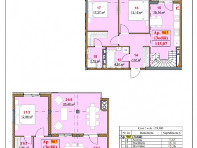 Penthouse în rate de la dezvoltator! Durlești Residence, 3 camere, 113mp.