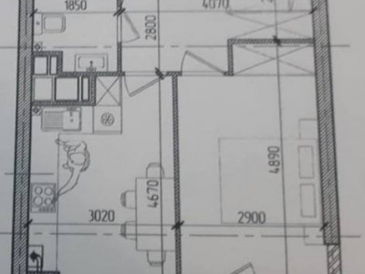 Apartament în rate, prima rată 43000 €! 1 cameră + living, Sky House!