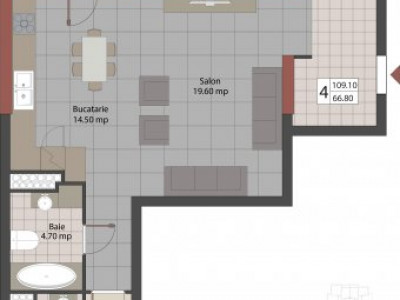 Sky House, Botanica, Dimineții-apartament cu 3 camere+living. Achitare în rate!