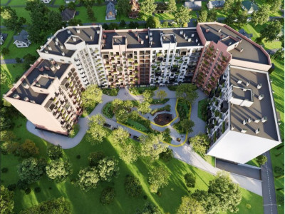 В рассрочку на 6 лет! Bosco Residenza, 1 комната + гостиная, 44,37 м², блок 4.