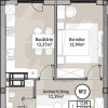 В рассрочку на 6 лет! Bosco Residenza, 1 комната + гостиная, 44,37 м², блок 4. thumb 2