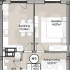 Bosco Residenza, 1 cameră+living, 46,42 mp, Bl. 1. Achitare în rate! thumb 2