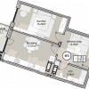 Квартира в рассрочку от застройщика! 1 комната + гостиная, 51 м², блок 2. thumb 2