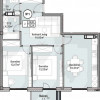 Bosco Residenza, 2 camere+living, 70,24 mp, Bl. 3. Achitare în rate! thumb 2