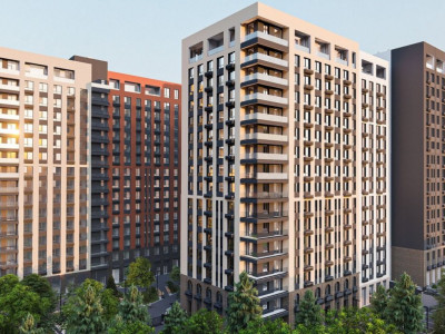 Квартира с 3 комнатами, 108, 93 м², белый вариант, City Gardens.