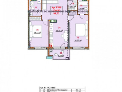 Квартира в рассрочку от застройщика! Grenoble Residence, 2 комнаты+терраса.