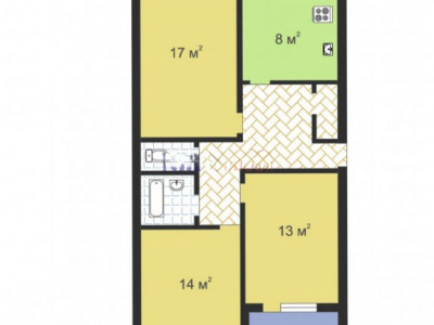 Vânzare apartament cu 3 camere în Centru, str. Grădinilor