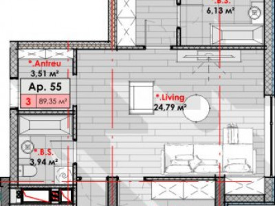 Продажа | 2-комнатная квартира + гостиная в комплексе SmartHome, блок H