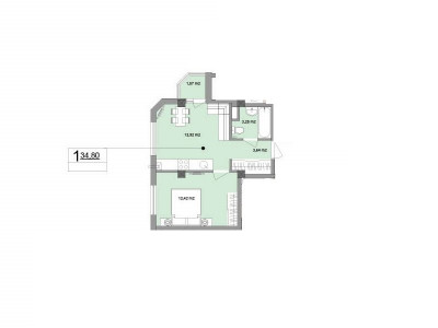 Квартира с 1 комнатой в новом доме, Центр, ул. Александру Космеску.