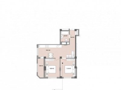 Двухкомнатная квартира в новом доме, Центр, ул. Александру Космеску.