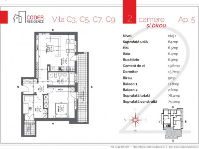 110,83m2 Penthouse in Brasov Coder Residence