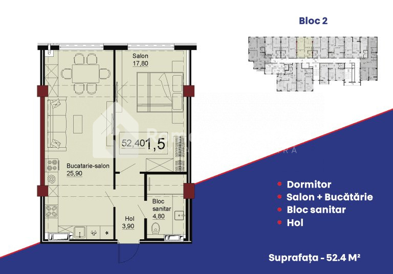 Vanzare apartament bloc nou Telecentru complex Estate Invest 1