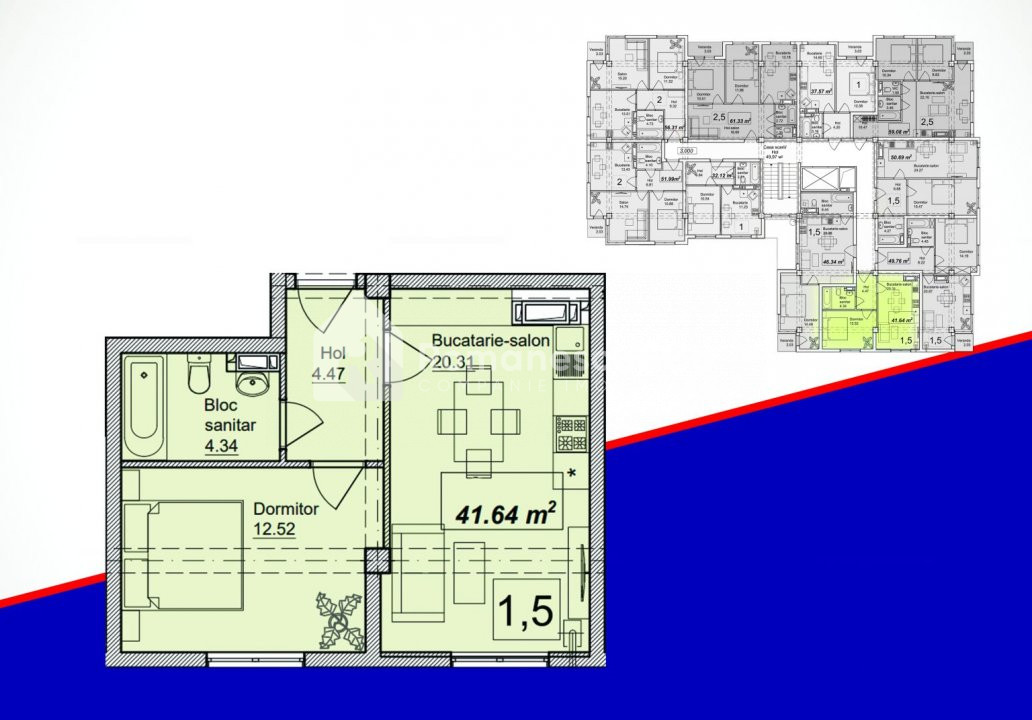 Apartament in varianta alba cu 1 camera complex Uphill Durlesti 7
