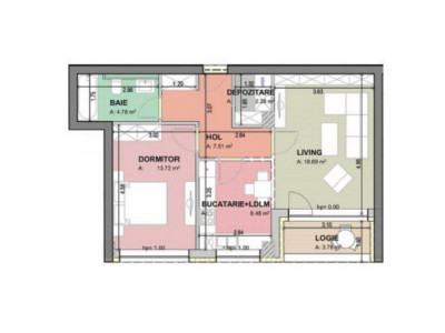 71,75 mp Apartament cu 2 camere Brasov Zona Racadau bloc nou