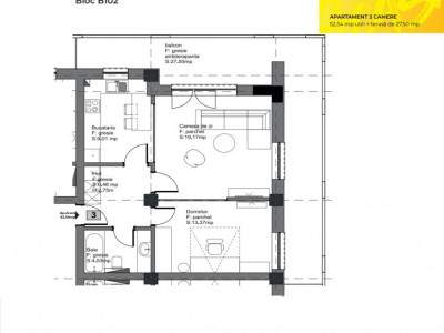 80,04 mp Apartament cu 2 camere bloc nou Avantgarden 3 Brasov