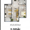 Artima, apartament cu 2 camere separate în variantă albă, de mijloc. thumb 1