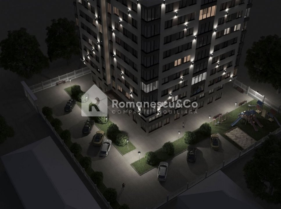 Vânzare apartament în bloc nou, variantă albă, 1 cameră +living, 52mp, etajul 6. 2
