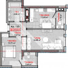 59,52 кв.м. Lagmar Smart Home квартира в белом варианте Рышкановка thumb 2