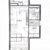 1 комнатная квартира с ливингом, 57 кв.м., белый вариант, Lagmar Cornești! thumb 3
