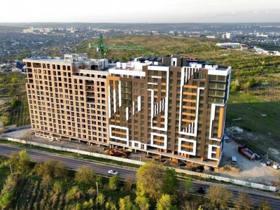 Estate SunRise, Durlești! Apartament 1 cameră + living, 48,8 mp, variantă albă.